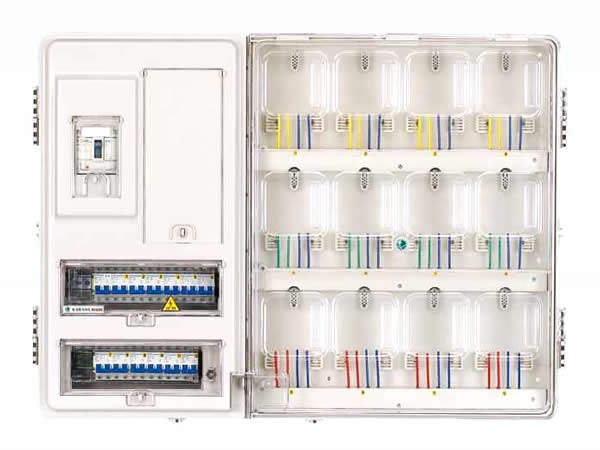 Single phase 12 digit prepayment meter box (left and right structure)